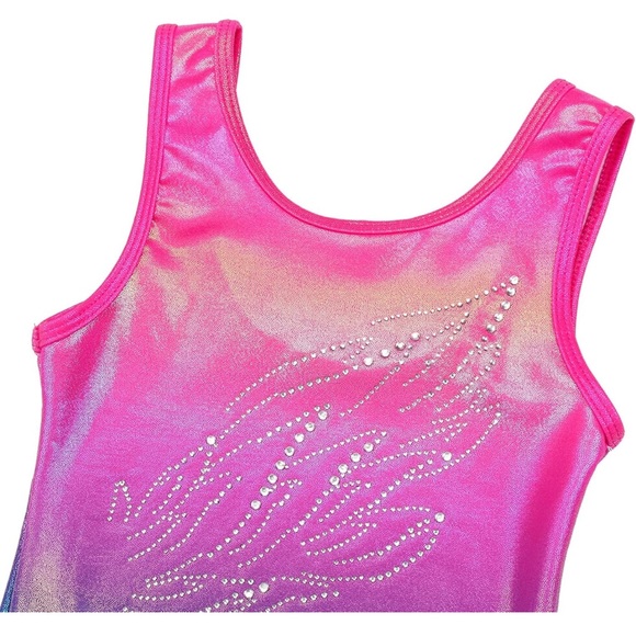 NEW Gymnastics leotard/shorts/scrunchie set - Picture 3 of 6